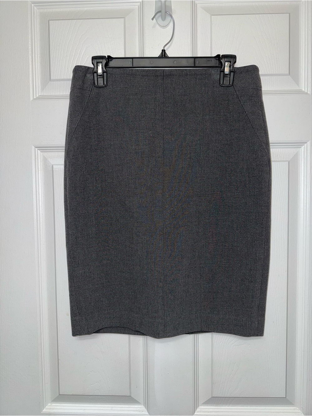 Tailored Charcoal Gray Pencil Skirt
